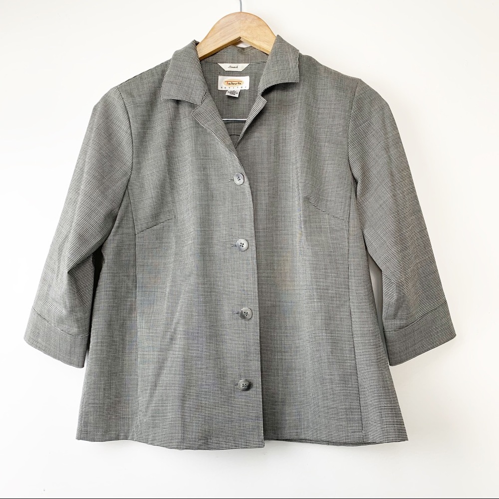 Talbots Wool Houndstooth Jacket 2 - image 4